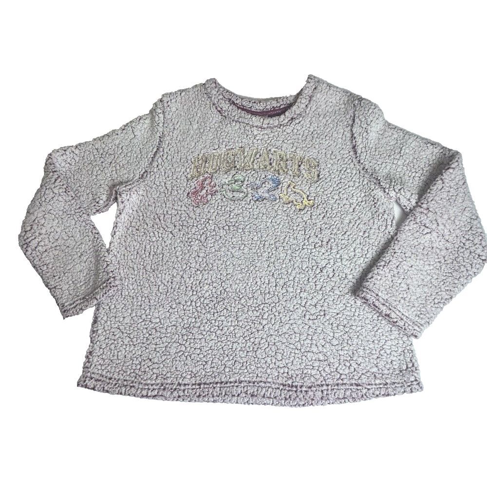 Harry Potter Hogwarts Fuzzy Plush Sleepwear Pajama Top Women's M (8-10)